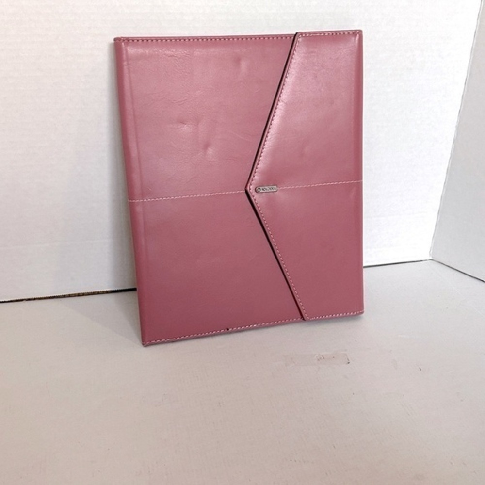 Rolodex Pink Leather Portfolio GUC